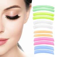 6 pairs rainbow silicone eyelash perm pad colorful reusable lashes rods shield lifting 3d eyelash curler women make up tools