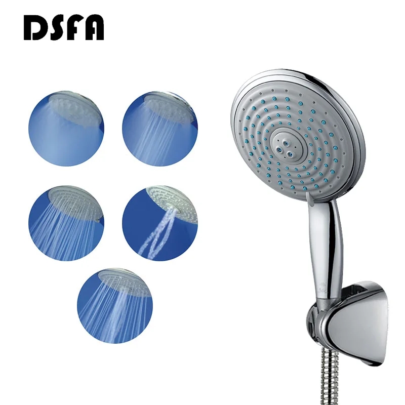 Насадка для душа высокого давления DSFA, 5 режимов, 150 мм, очень большая круглая хромированная насадка для душа, насадка для душа в ванную комнату