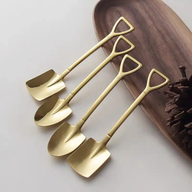 3 цвета Кофе ложка творческий Нержавеющая сталь мороженое Лопатка Форма