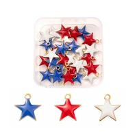 30pcs brass star charms pendants mix color for necklace bracelet earring diy jewelry making accessories decor 10 5x10x1 5mm