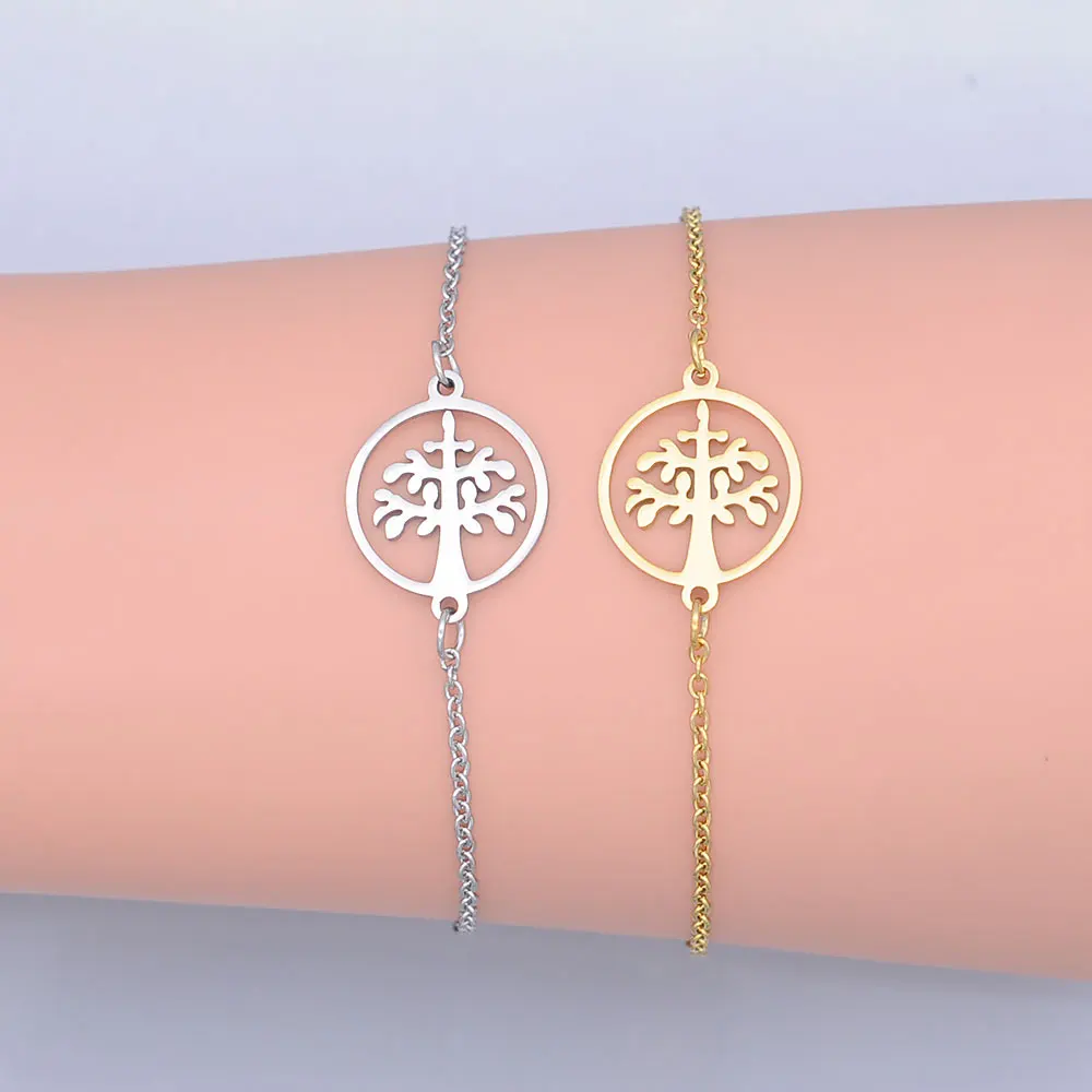 Изящный Круглый Женский браслет из нержавеющей стали 100% оптовая продажа