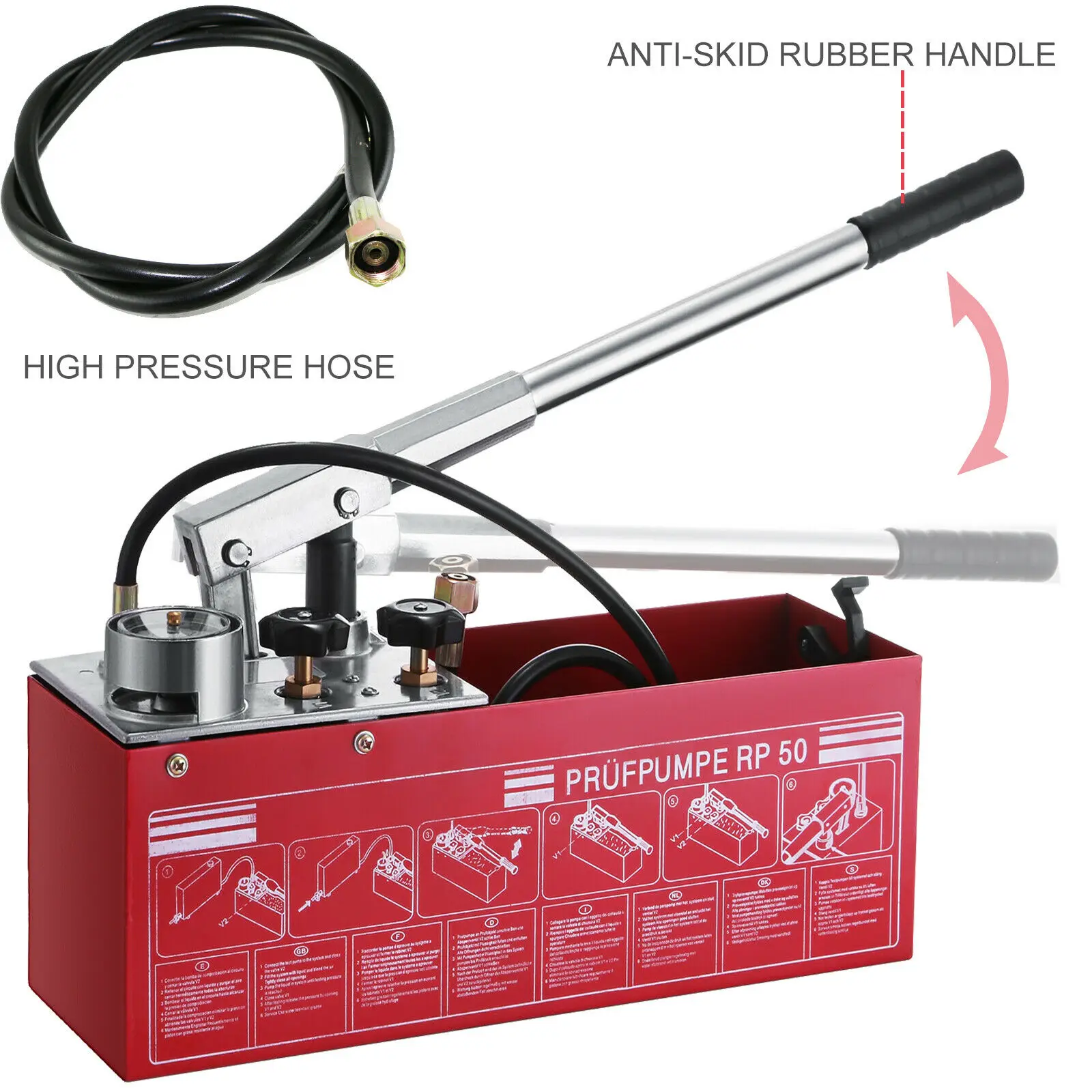 

Портативный тестер давления с водяным насосом, 12 л