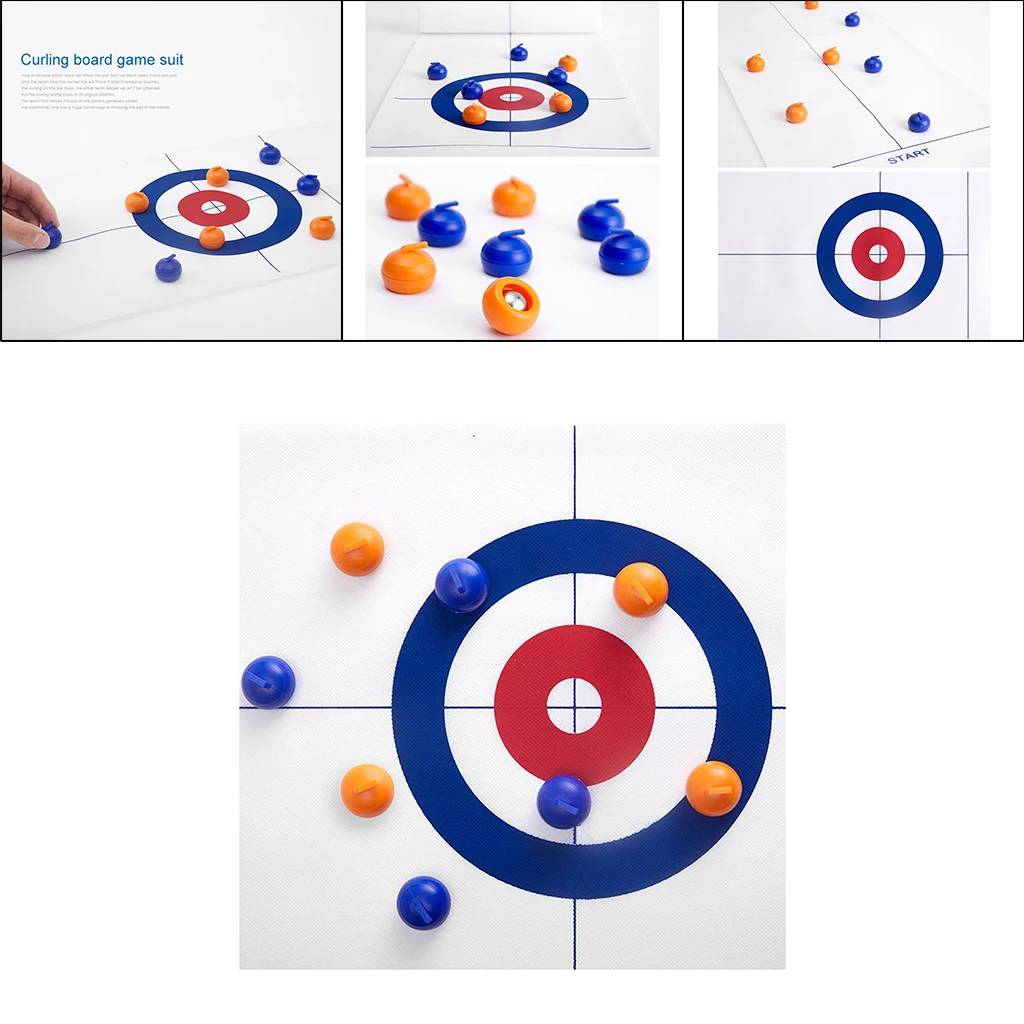 

Table Top Curling Game for Family, Adults and Kids Team Board Game Training for Indoor or Travel Compact Storage