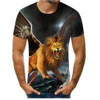 wildness lion l 3d print t shirt men 2021 summer o neck short sleeve tees tops 3d style male clothes