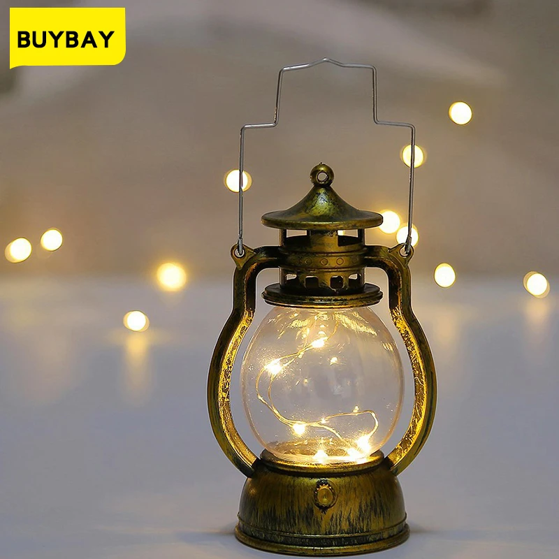 

Retro Oil Lamp Vintage Kerosene Lamp Portable Mediterranean Style Oil Light Lantern Indoor