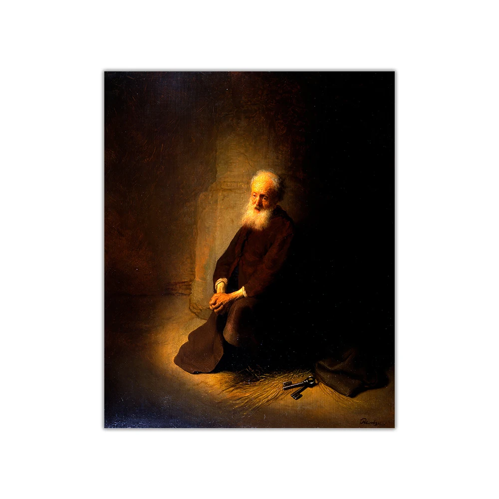 Citon Canvas Rembrandt St. Петр в темнице (апостол Питер на коленях) Artwork картина маслом