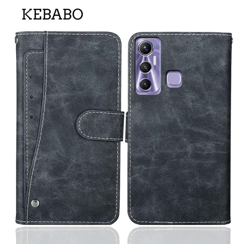 

Роскошный кожаный чехол-книжка для Infinix Hot 11, чехол-книжка с подставкой и отделением для карт для телефона Infinix Hot 11