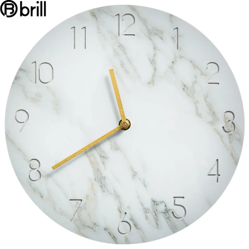 

Настенные часы в скандинавском стиле, бесшумные настенные часы с современным дизайном из белого дерева, украшение для кухни и спальни