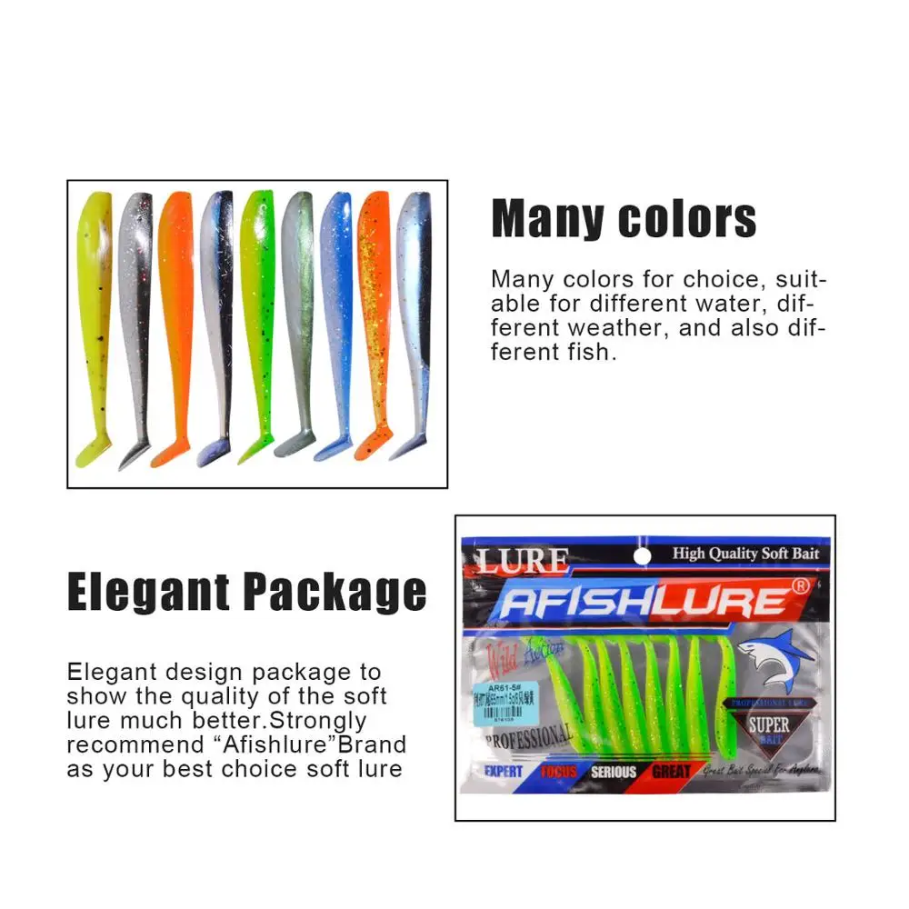 

3pcs/lot Easy Shiner Soft Lures 130mm 12g Baits Fishing Lure Leurre Shad Double Color Silicone Bait T Tail Wobblers