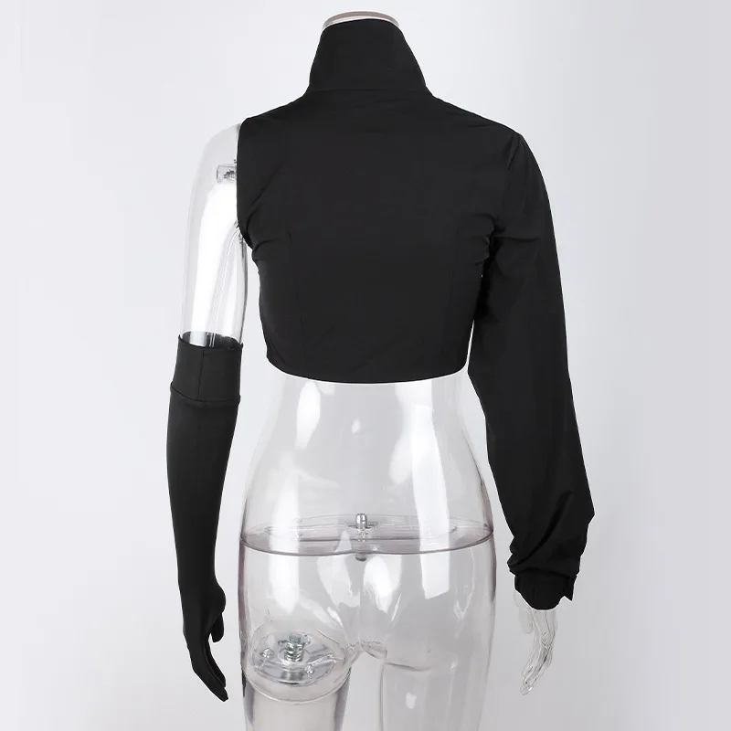 Женский укороченный топ на молнии