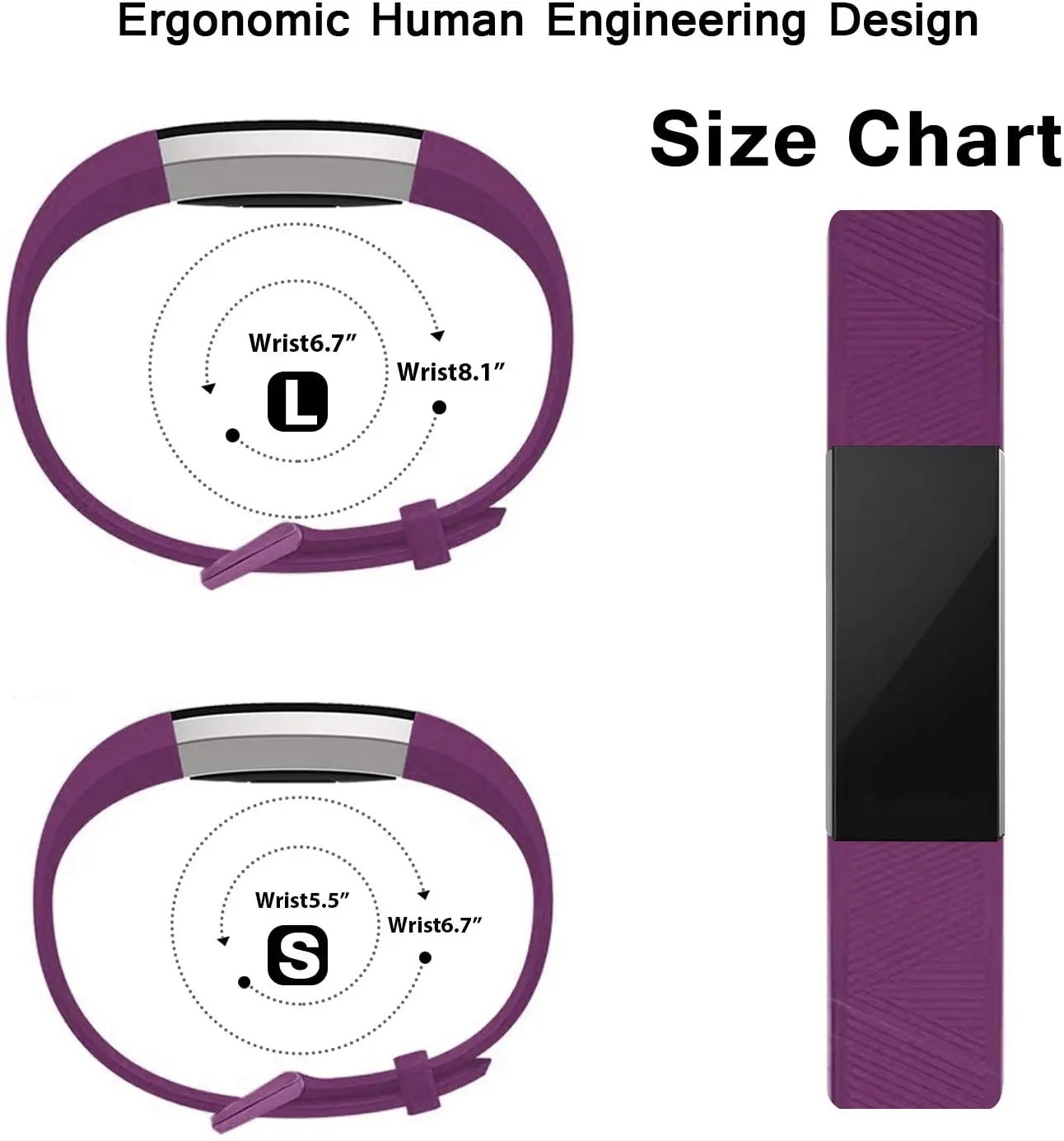 

For Fitbit Alta/Alta HR for Women and Men Classic Soft Silicone Sport Watch Strap Replacement Wrist Watch band for Fitbit Alta