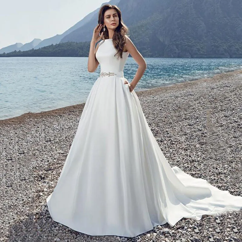 

BAZIIINGAAA Simple Wedding Dress Lace Little Beading Strapless Dress Luxury WeddingGowns Bridal Can Be Washed Bride Dresses