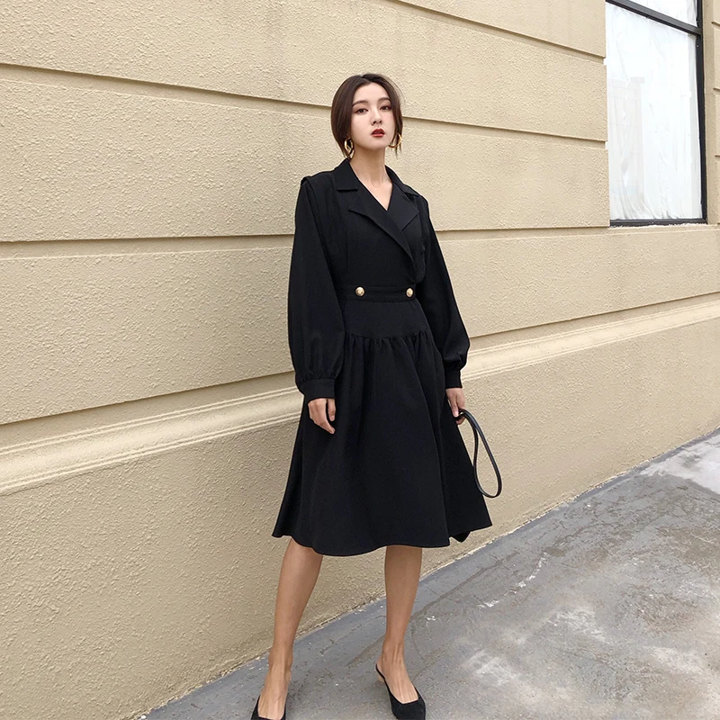 KINOMI 2019 Новый Фонари с длинными рукавами зимние платья Мода Осень корейский стиль