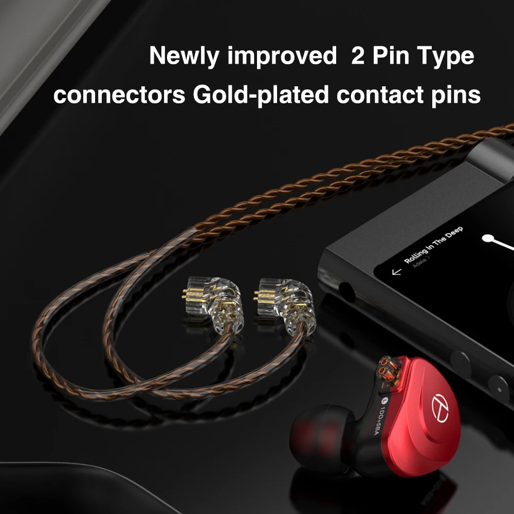 Наушники с высоким разрешением HIFI съемный коаксиальный кабель в ухо наушник