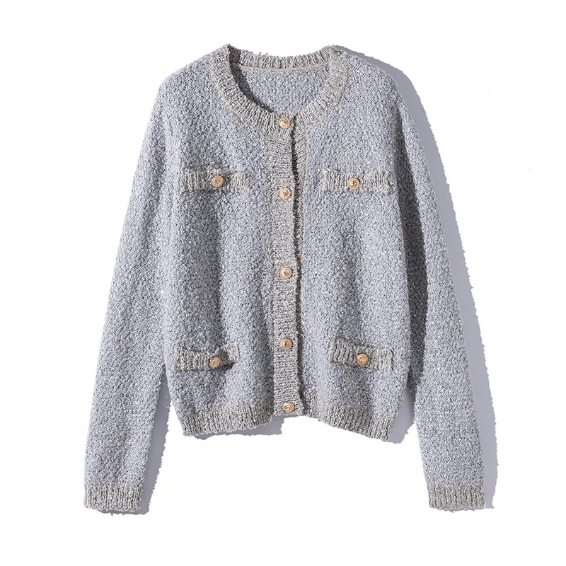 

Новинка 2021, Женская куртка на осень и зиму, женский свободный свитер во французском стиле, кардиган