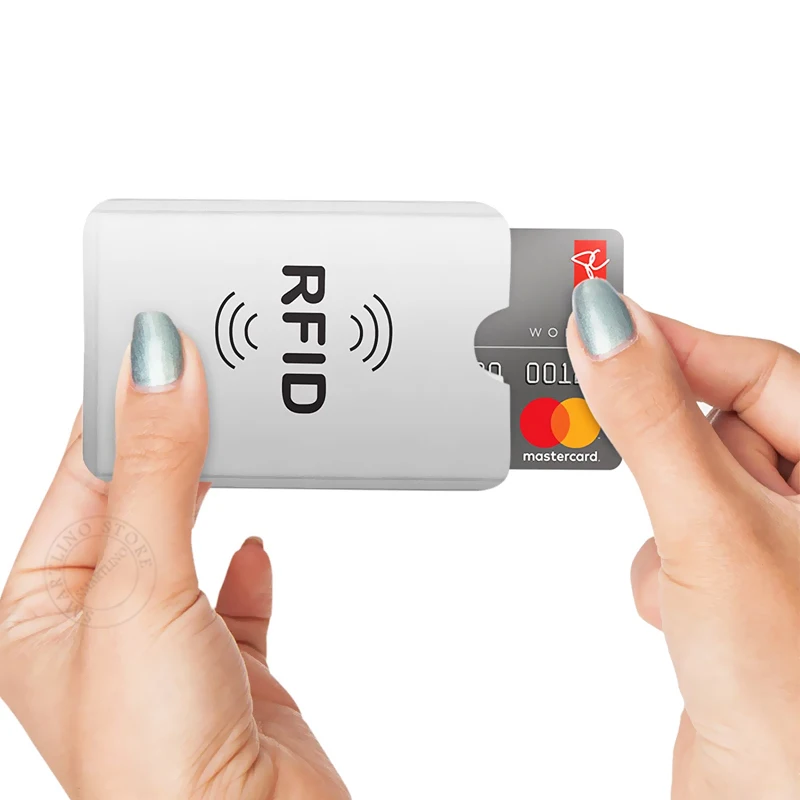 

10 шт./лот защита от кражи банковских кредитных карт NFC RFID Блокировка держатель карты бумажник чехол из алюминиевой фольги для удостоверения ...
