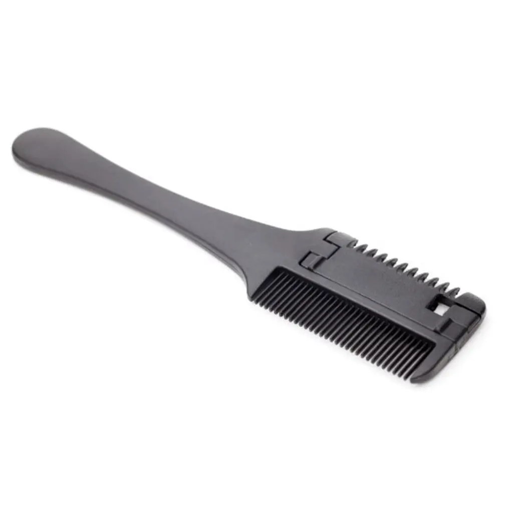 

Hair Razor Comb Shaving Blades Black Handle Hairdressing Double Sided Hair Styling Razor Cutting Thinning Comb Tool
