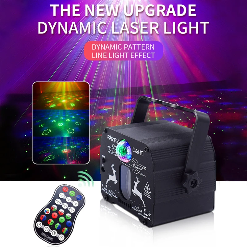 

hot sale Car Starry Sky Projection Decorative Light Remote Sound Control Rotating Party New Year Laser Star Christmas Atmosphere