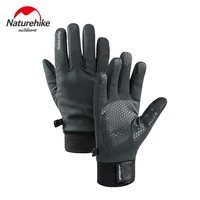 naturehike 2019 new winter outdoor plus velvet warm gloves splash proof touch screen running riding windproof sports gloves