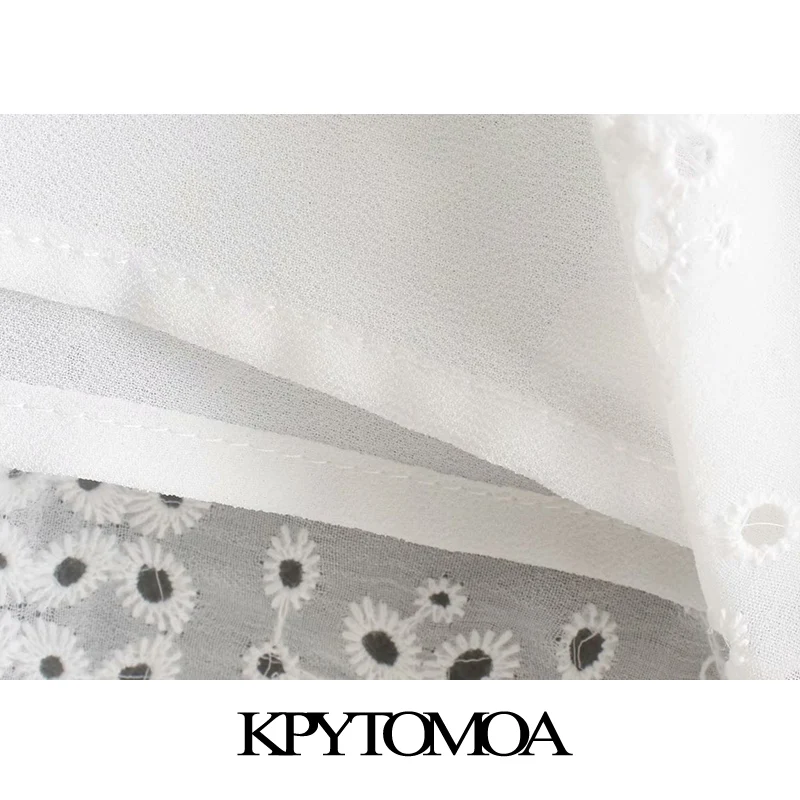 Женское Полупрозрачное платье-миди KPYTOMOA винтажное модное платье с вышивкой