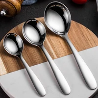 3pcsset 3 size 304 stainless steel spoon new deepened round bottom spoon household spoon children spoon hotel spoons tableware