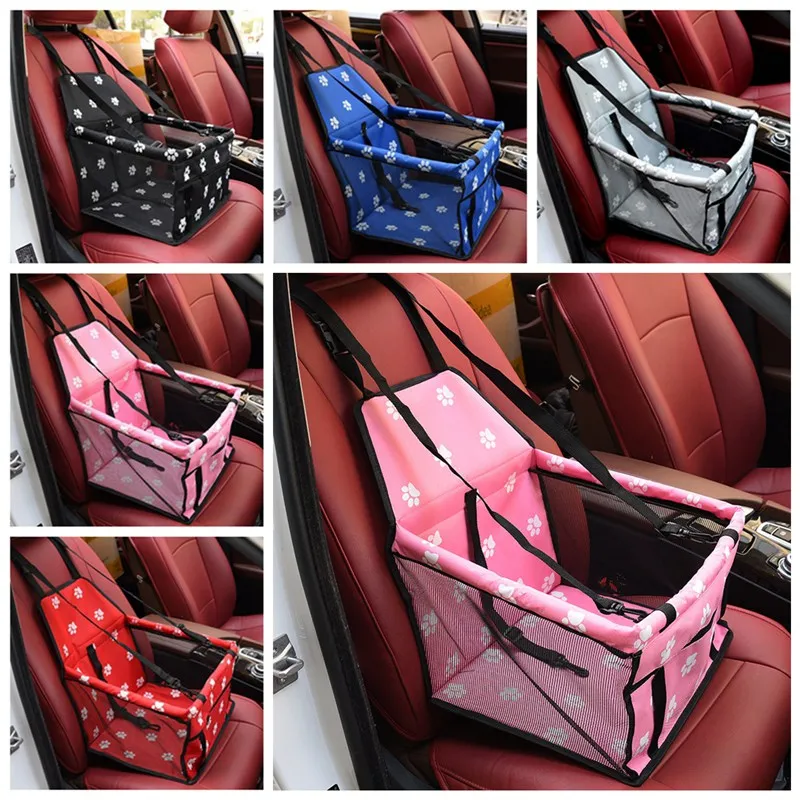 

Portable Pet Dog Cat Car Travel Carrier Folding Seat Bag Auto Puppy Hammock Bag Safety Travelling Mesh Basket