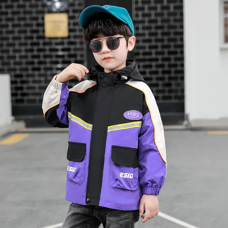 

Hooded Spring Autumn Coat Outerwear Top Children Clothes Kids Costume Teenage Gift Plus Size Boy Clothing High Quality
