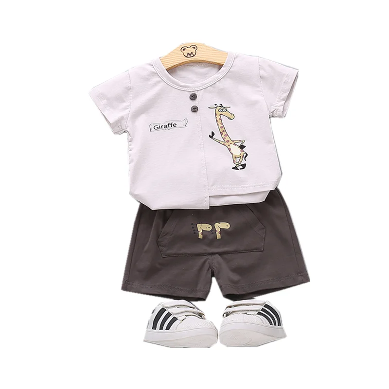 

New Summer Baby Boy Clothes Suit Children Girls Cartoon T Shirt Shorts 2Pcs/sets Toddler Cotton Fashion Clothing Kids Tracksuits