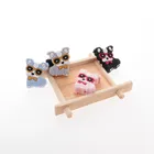 Не содержит бисфенола А, 10 шт., Силиконовые бусины для прорезывателя зубов с бульдогом, для собак, прорезывания зубов для новорожденных, цепочка, аксессуары, детские подарки для душа, пищевой класс