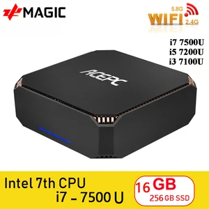I7 7500U CK2 настольный компьютер мини ПК Windows 10 Intel NUC Core i5 7300U 8 Гб DDR4 120 ГБ SSD 2,4G 5G WiFiBT4.2 4K мини ПК linux