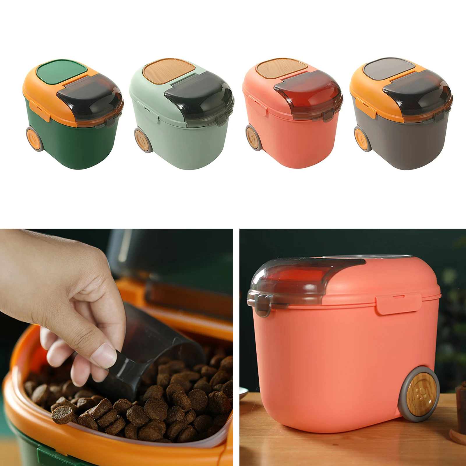 

Контейнер для питомцев большой емкости, контейнер для свежести, герметичный контейнер для хранения корма для собак, товары для питомцев, ко...