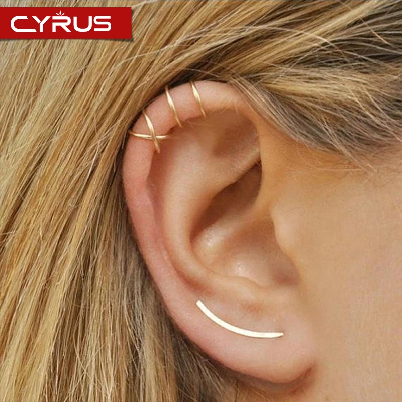 U образные серьги клипсы с двойным крестом для пар без пирсинга полые ушные