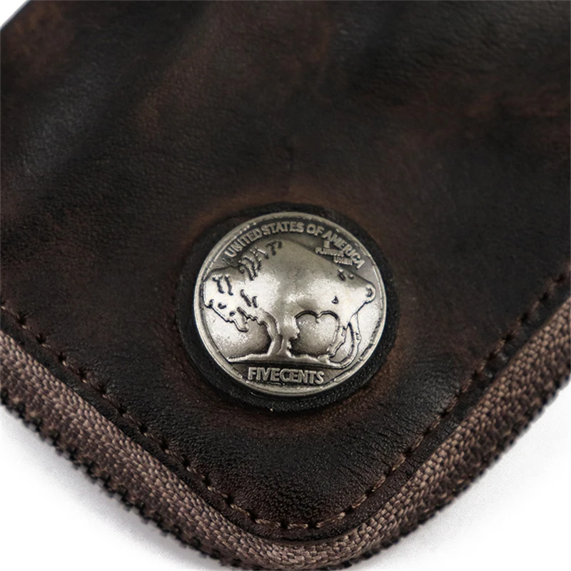 Genuine Leather Key Wallets Retro KeyChain Unisex Bag Men Car Holder Keys Organizer Women Card Housekeeper Pouch | Багаж и сумки
