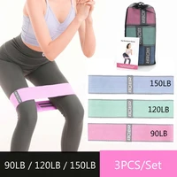 3pcsset 90 150lb hip resistance band cotton yoga wide booty exercise legs band loop circle squats training anti slip rolling