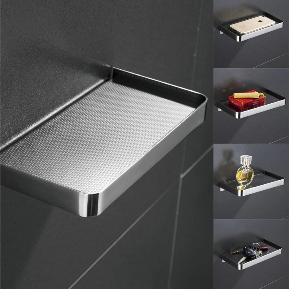 Полка для ванной из нержавеющей стали 304 черная Золотая щетка душа настенная