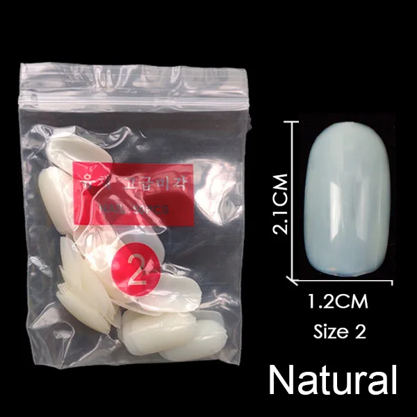 Natural-Size-2 Купите некоторые размеры s коротких круглых накладных гвоздей полный размер ногтей 0 1 2 3 4 5 6 7 8 доступны 3 цвета накладные ногти для ногтей DIY - Цвет: Natural-Size-2