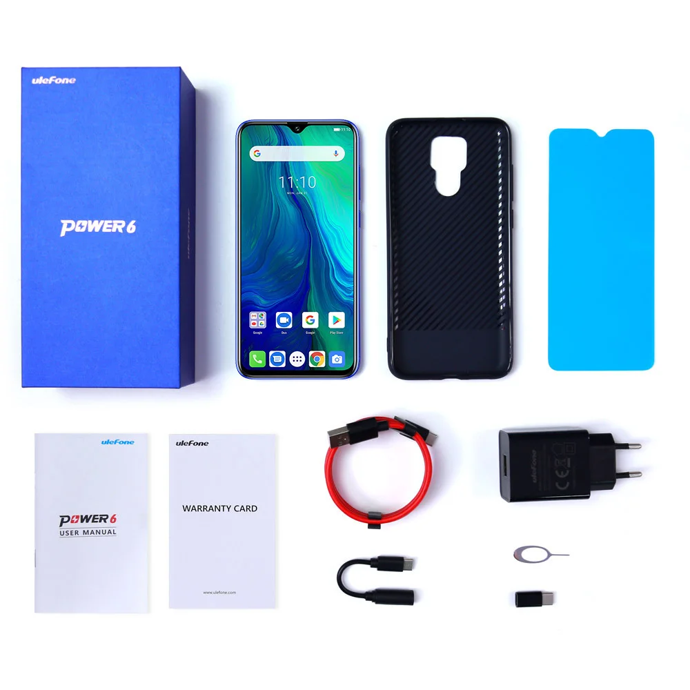 Глобальная версия Ulefone power 6 6350 мАч Android 9,0 LTE 4G смартфон Helio P35 Восьмиядерный 6," 4 Гб+ 64 Гб распознавание лица NFC мобильные телефоны