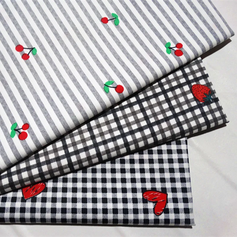 Нефлуоресцентная хлопковая ткань с принтом клетчатая Детская сумка одежда