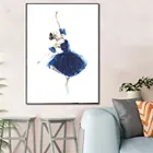 Картина на холсте с изображением девушки-балерины, художественные плакаты и принты, в скандинавском стиле для спальни, гостиной, домашнего декора