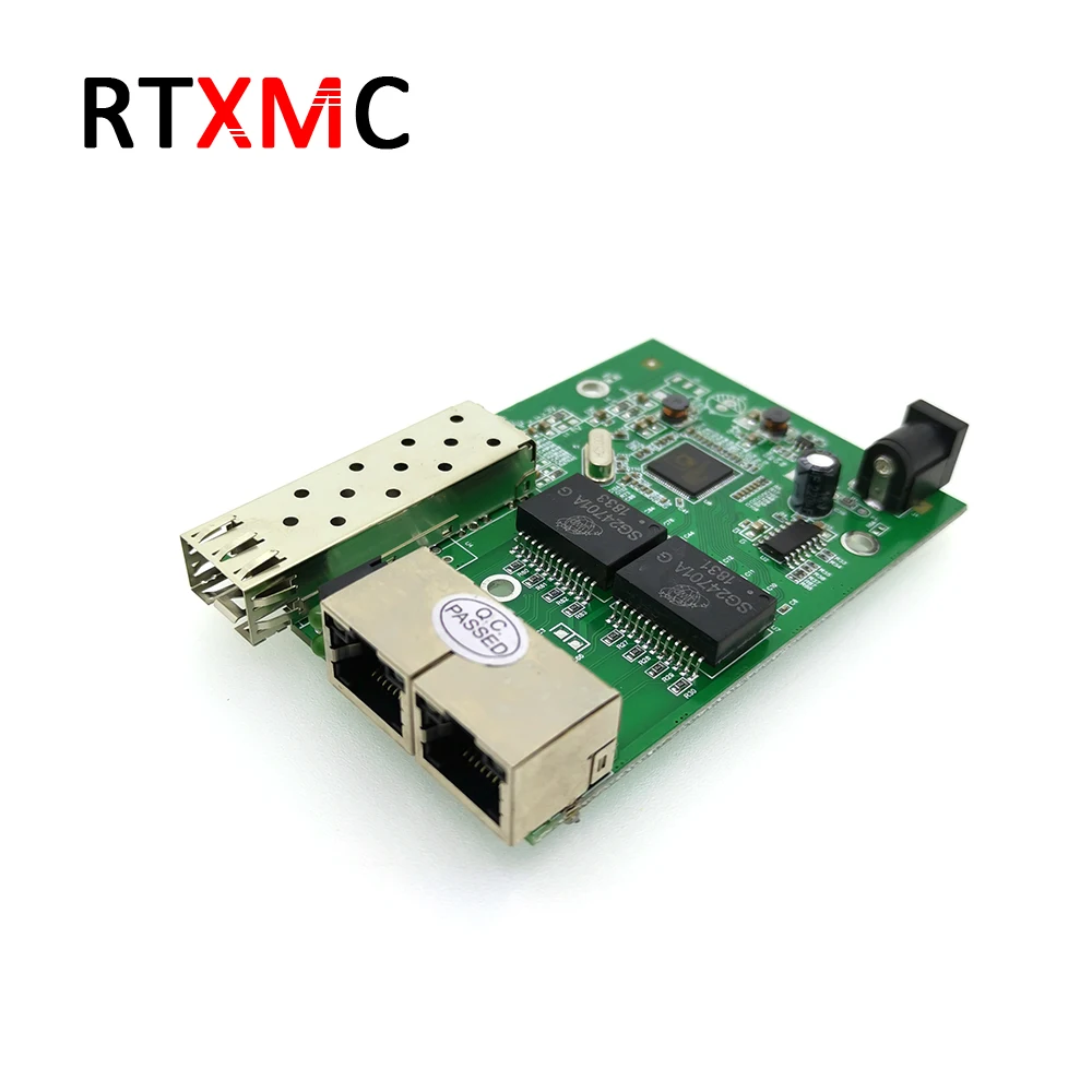 1SFP2RJ45 волоконный медиа-конвертер на RJ45 гигабитный 10/100/1000M Ethernet преобразователь