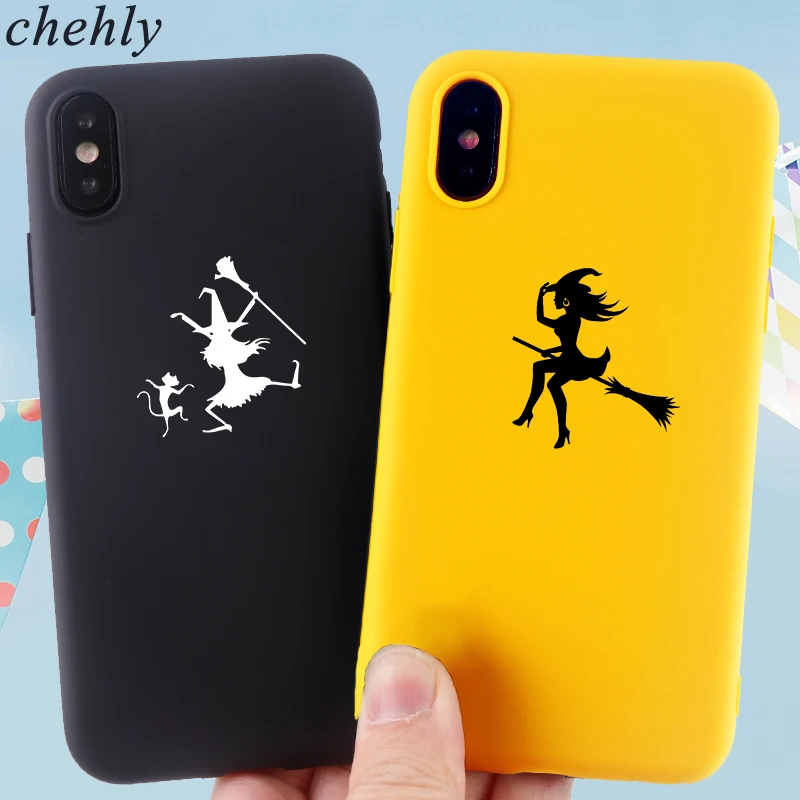 Чехол Witch для телефона IPhone 6s 7 8 11 12 Mini Plus Pro X XS Max XR SE Мультяшные Чехлы мягкий