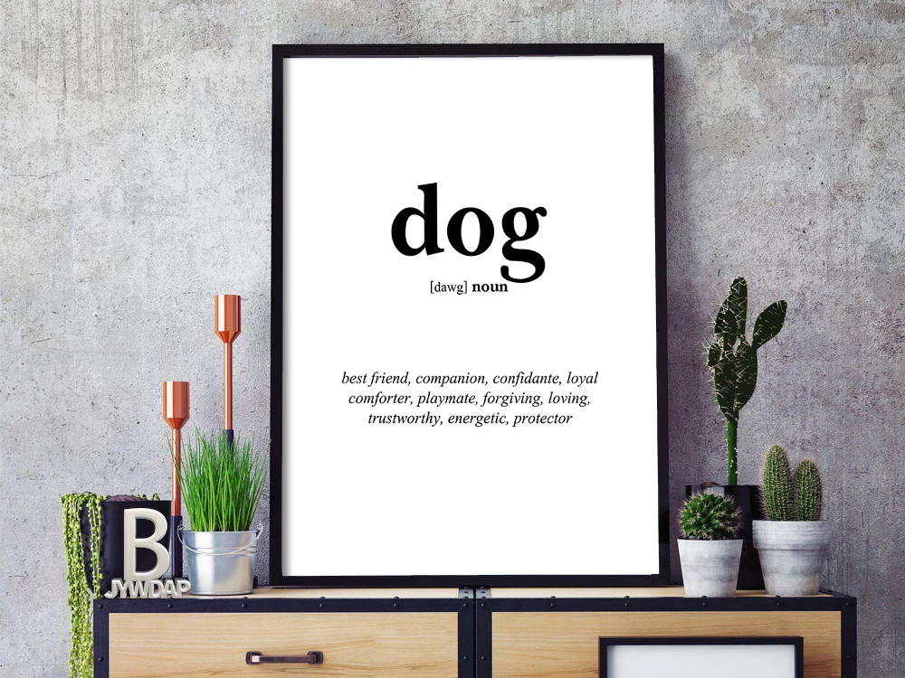 Плакат с собакой настенный художественный принт забавный подарок для любителей