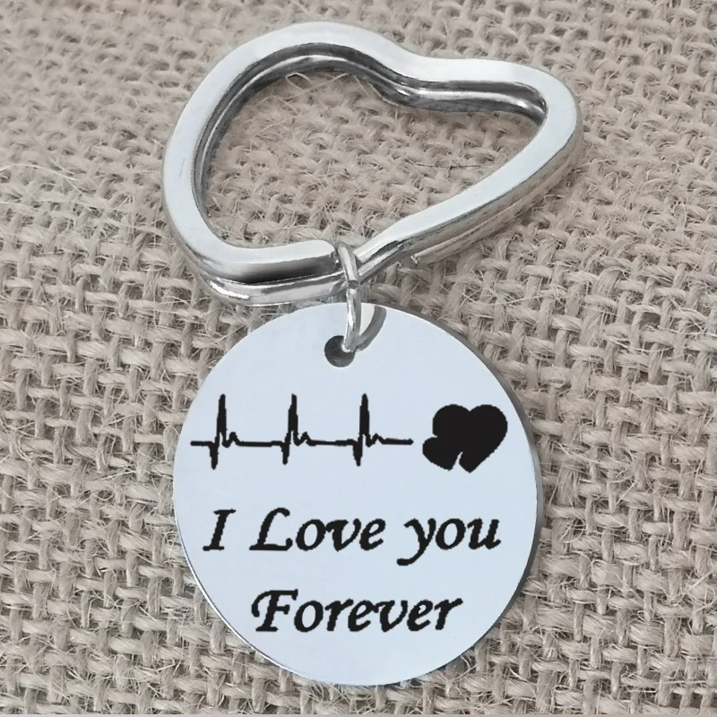 Лидер продаж 2020 брелок для ключей с надписью I Love You Forever из нержавеющей стали в