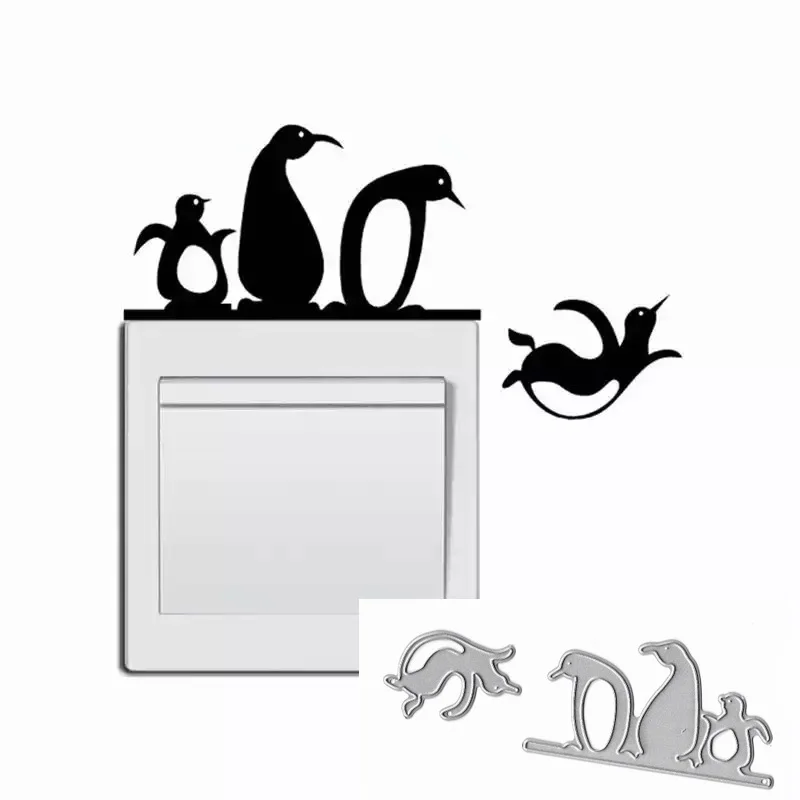 Металлические штампы трафарет Пингвины рамка сделай сам для скрапбукинга альбом