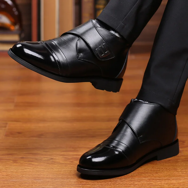 ZUNYU/Новинка зимние мужские ботинки высококачественные кожаные Ботильоны теплые