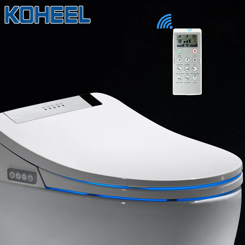KOHEEL, умный чехол для унитаза для ванной комнаты, электронное биде, чистое сухое сиденье с подогревом, wc, золотой Интеллектуальный светодиодный светильник, сиденье для унитаза