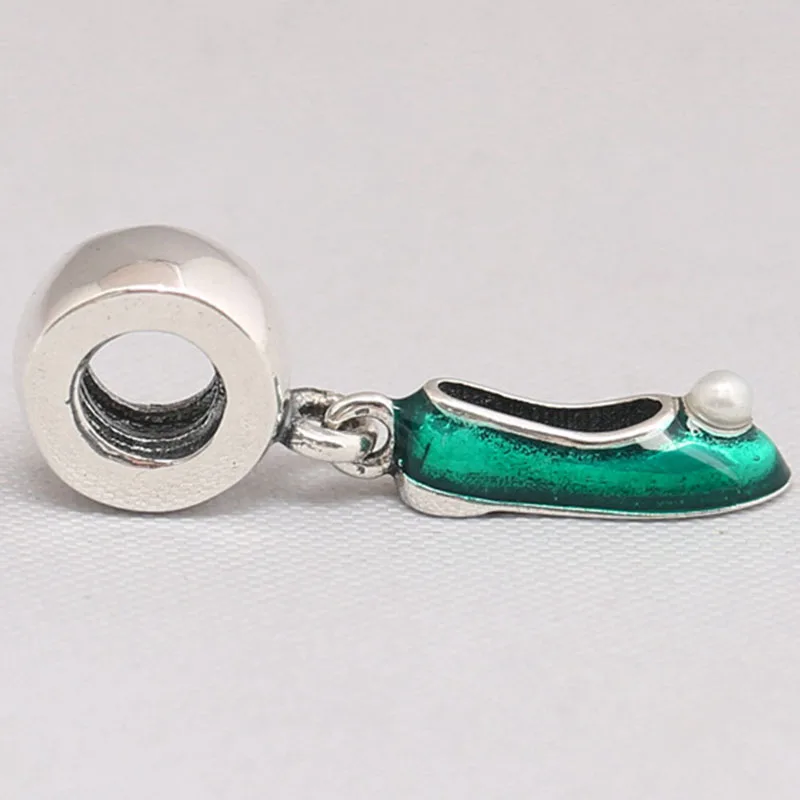 

Original 925 Sterling Silver Charm New Classic Small Ding Dang Shoe Pendant Fit Pandora Women Bracelet & Necklace Diy Jewelry