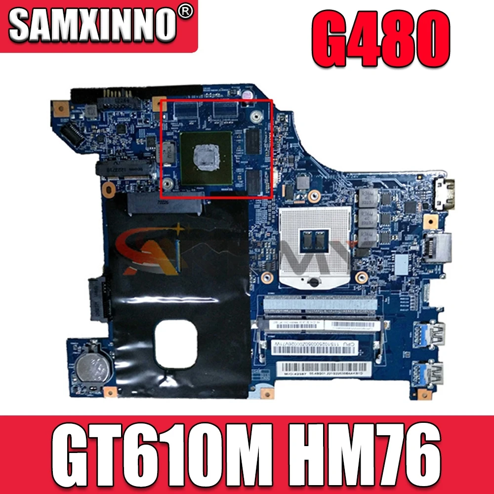 

Akemy LG4858 MB 11252-1 48.4SG01.011 11S90000306 For Lenovo ideapad G480 14 Inch laptop motherboard GT610M HM76 DDR3