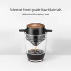 Складной портативный фильтр для кофе, Кофеварка из нержавеющей стали, держатель для кофе и чая, многоразовый безбумажный капельница для кофе