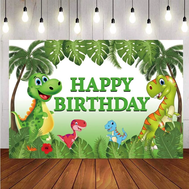 Dinosaur Backdrop Baby Shower Kids Birthday Party Custom Photography Background For Photo Studio Prop